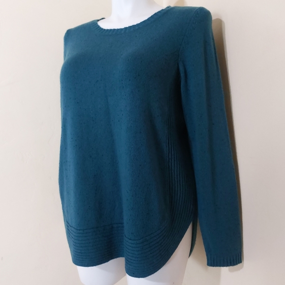 Lane Bryant Plus Size 14/16 Round Hem Thick Knit Ribbed Sweater Blouse - Picture 2 of 11